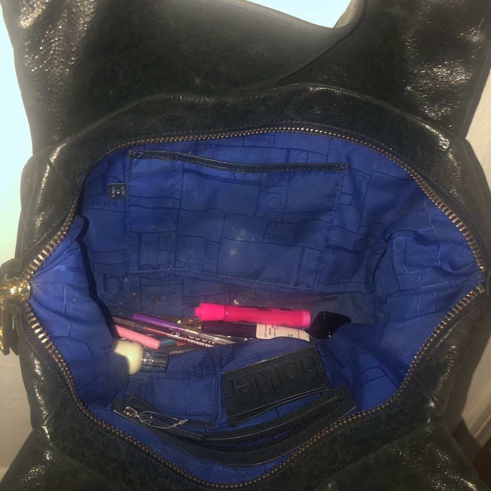 Botkier Trigger Legacy Black Metallic Satchel Bag - image 7